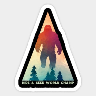 Geometric Sasquatch Hide and Seek Sticker